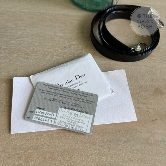 ❌SOLD❌ EUC Christian Dior Lady Patent Medium Black Silver Crossbody Bag 2017 - Picture 15 of 16